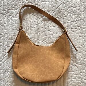 Crescent Shoulder Bag in Tan